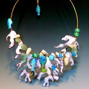 Glass Enameled Signature Beach Necklace